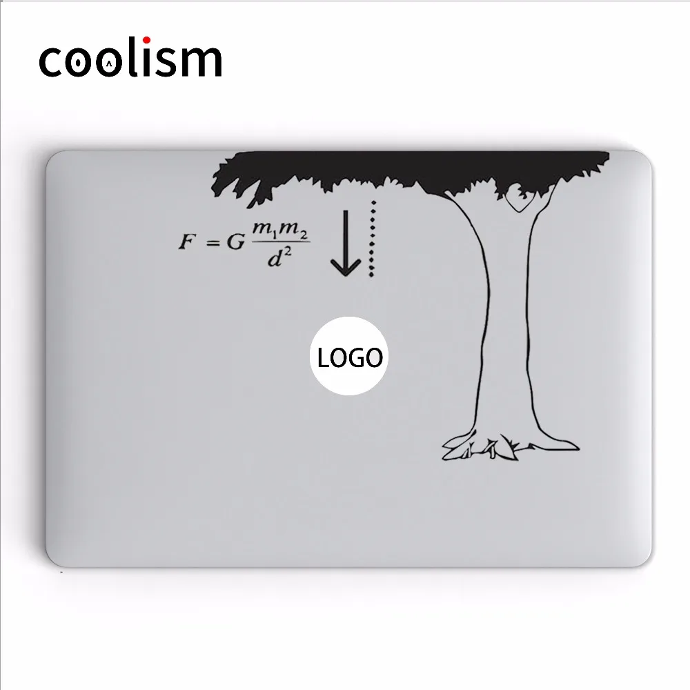 Забавная наклейка на ноутбук с надписью Law of Gravitation для Apple Macbook Air 13 Pro Retina 11 12 15 17