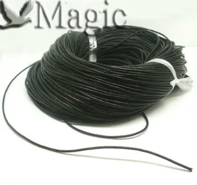 50 м длина черный круглый натуральная кожа ювелирных изделий фурнитура шнур 2 мм |