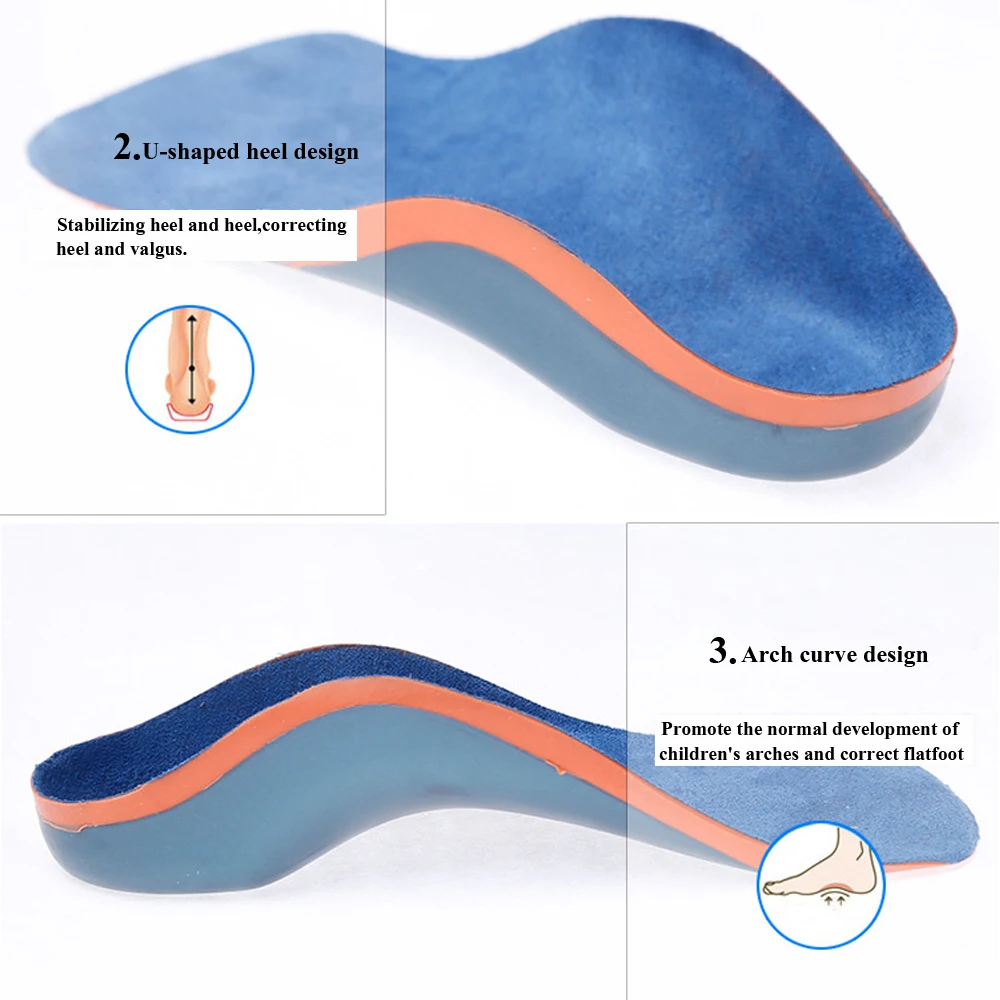 EID Orthotic Insoles for Kids Flat Feet Arch Support Children Insole Child Orthopedic Correction Shoes Pads Foot Health Care
