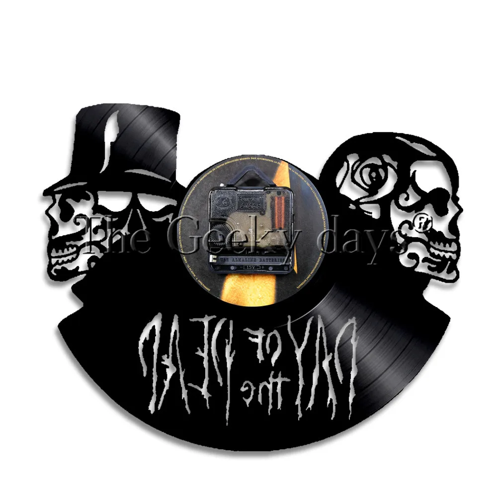 Виниловые Настенные Часы Dia de Muertos Day of the Dead Wall с изображением черепов настенные