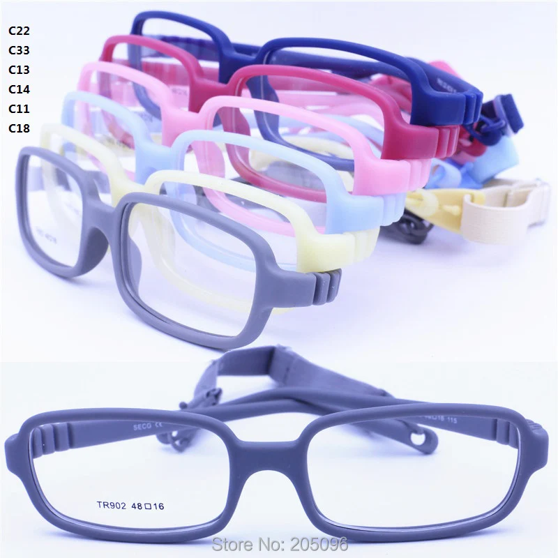 retail sales 902 screwless hingeless oval TR90 environmental size 48mm prescription eyeglasses with elastic strap for myopia boy |