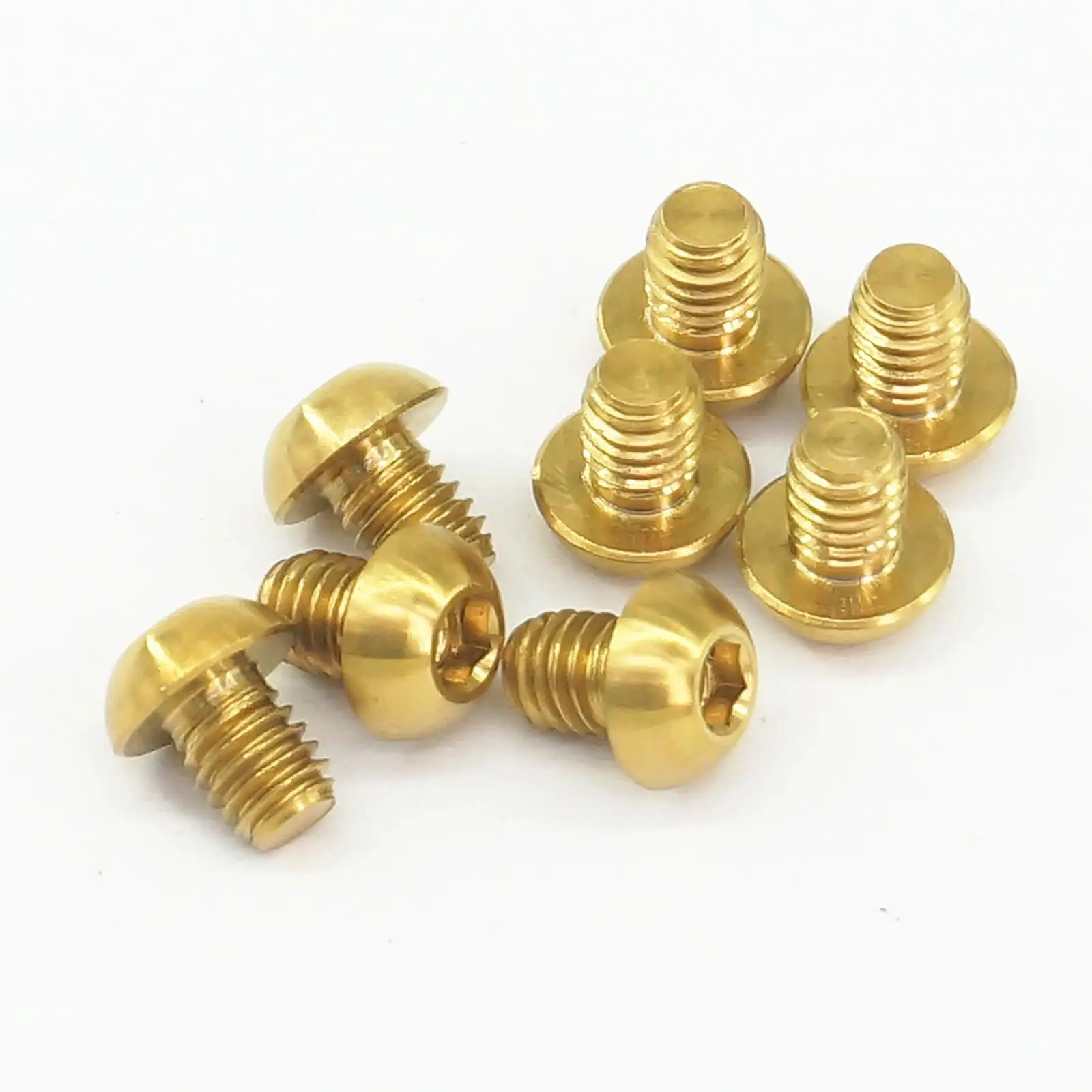 4 шт. M4x5mm Golden GR5 титановый винт с круглой головкой для дорожного велосипеда | Отзывы и видеообзор