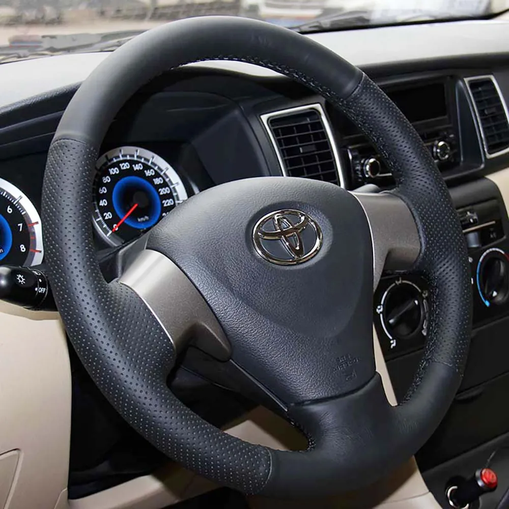 PONSNY черная крышка рулевого колеса из искусственной кожи для Toyota Corolla 2009-2013 Matrix 2009-2010 Auris 2007-2009