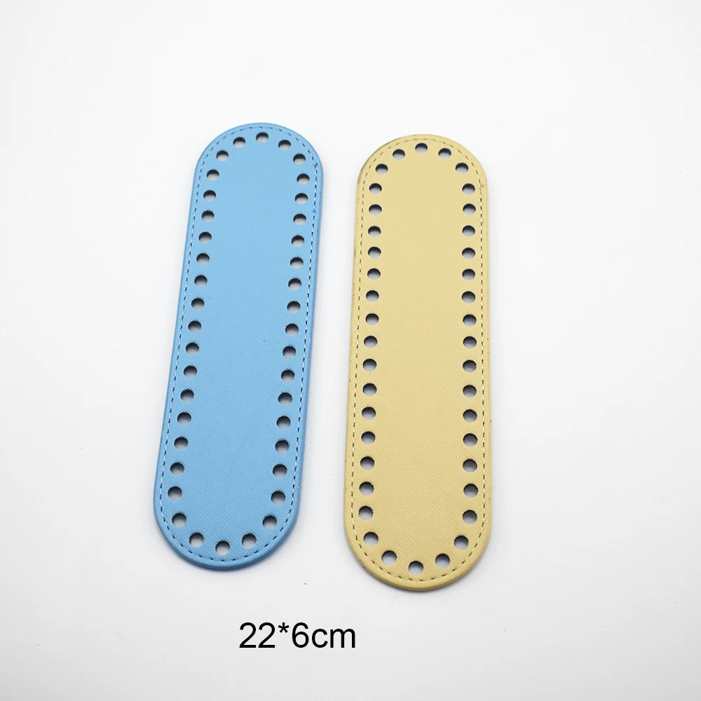 

22x6cm Oval Bottoms PU Leather Bag Handmade Diy Accessories Women Bag Long Bottom with Holes High Quality Leather Bag Acessories