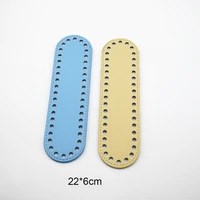 22x6cm oval bottoms pu leather bag handmade diy accessories women bag long bottom with holes high quality leather bag acessories