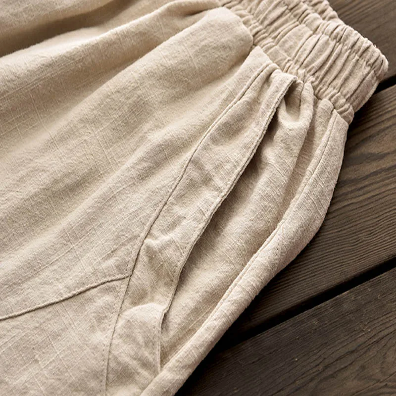Новые Брюки женские 2019 весенние льняные свободные повседневные брюки осень лето