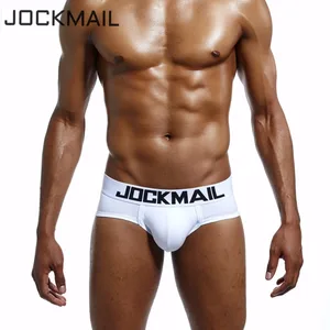 Трусы-бикини JOCKMAIL мужские с низкой посадкой, Брендовое пикантное нижнее белье, трусы-брифы для геев, с мешочком для пениса, хлопок