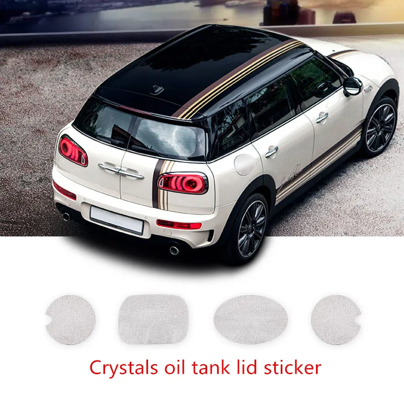 Белые кристаллы автомобильный топливный резервуар для масла наклейка Mini Cooper Clubman