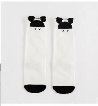 White mouse Детские носки для мальчиков на весну-осень хлопковые носки-тапочки для маленьких девочек Детские носки с героями мультфильмов для школьников теплые гольфы - Цвет: White mouse