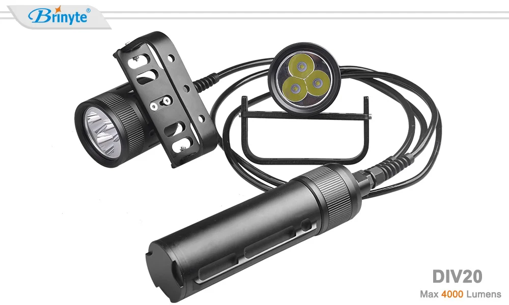 Светодиодный светильник для дайвинга Brinyte DIV20 CREE XML2 4000lm СВЕТОДИОДНЫЙ