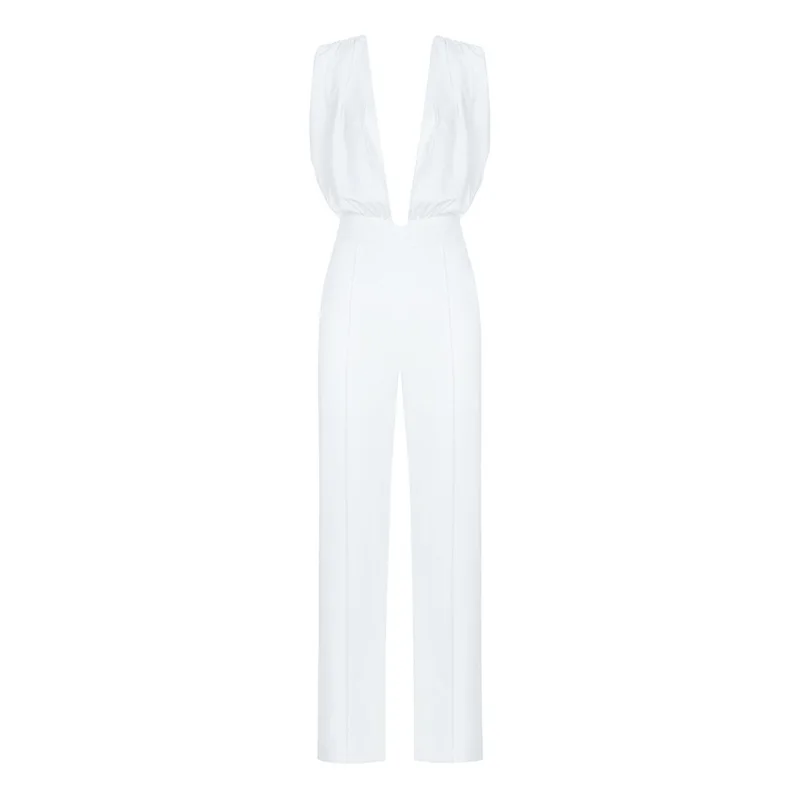 Женский комбинезон с глубоким V образным вырезом|Женские комбинезоны| |