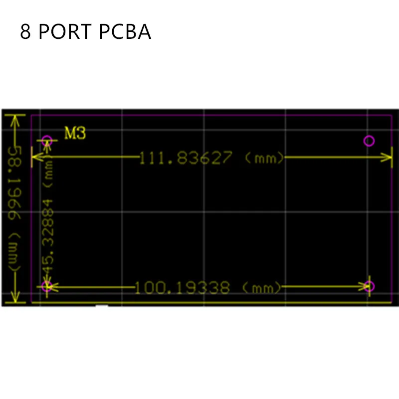 OEM PBC 4/8   Ethernet, ,   4/8 pin-way header 10/100/1000m Hub 4/8way power pin Pcb  OEM