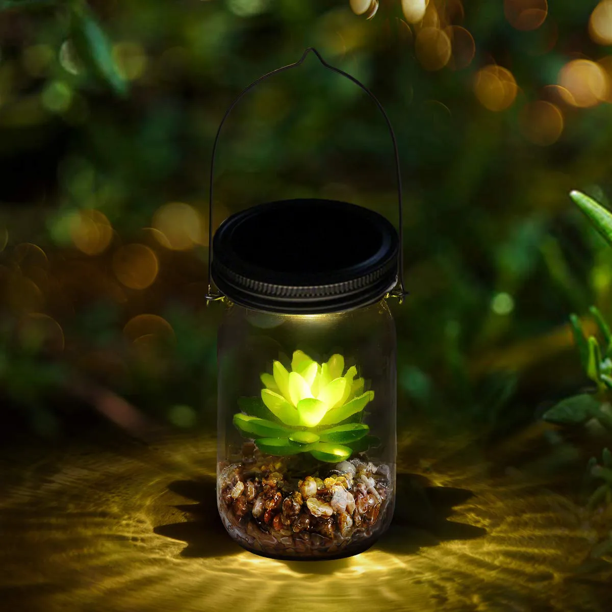 solar powered novedades Солнечный свет ручной гравированный дельфины Мейсон Jar светодиодный свет бутылка проекция ночник патио - Цвет: solar powered