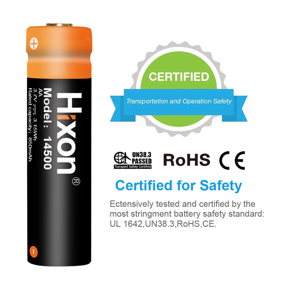 Hixon 2 шт перезаряжаемый 800mAh 3 7 V 14500 литий-ионный аккумулятор для мини светодиодный
