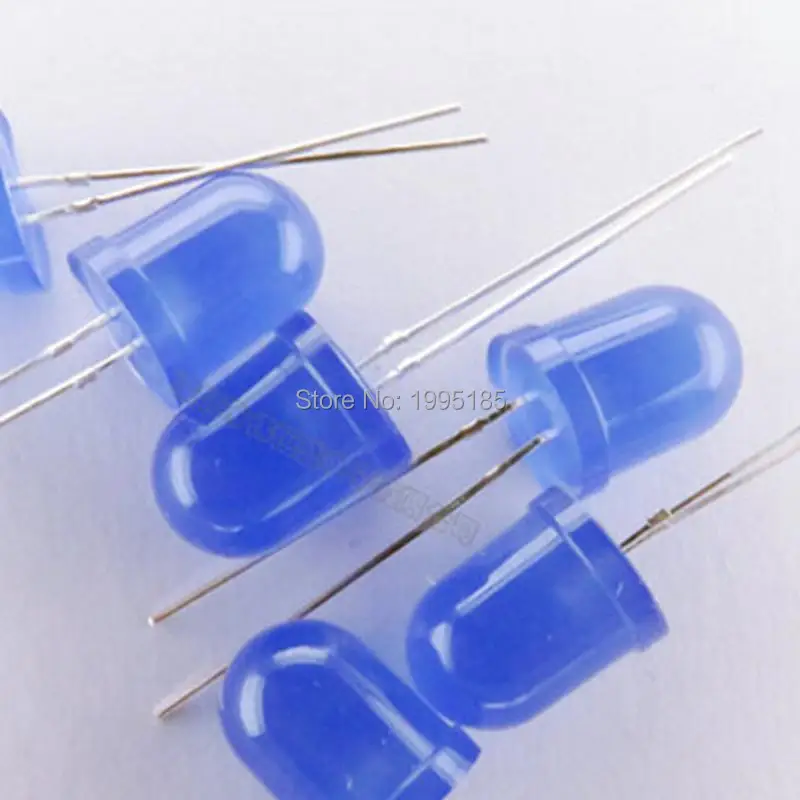 

1000pcs Round 10mm Blue LED Diode Diffused DIP Light Emitting Diode LED Lamp