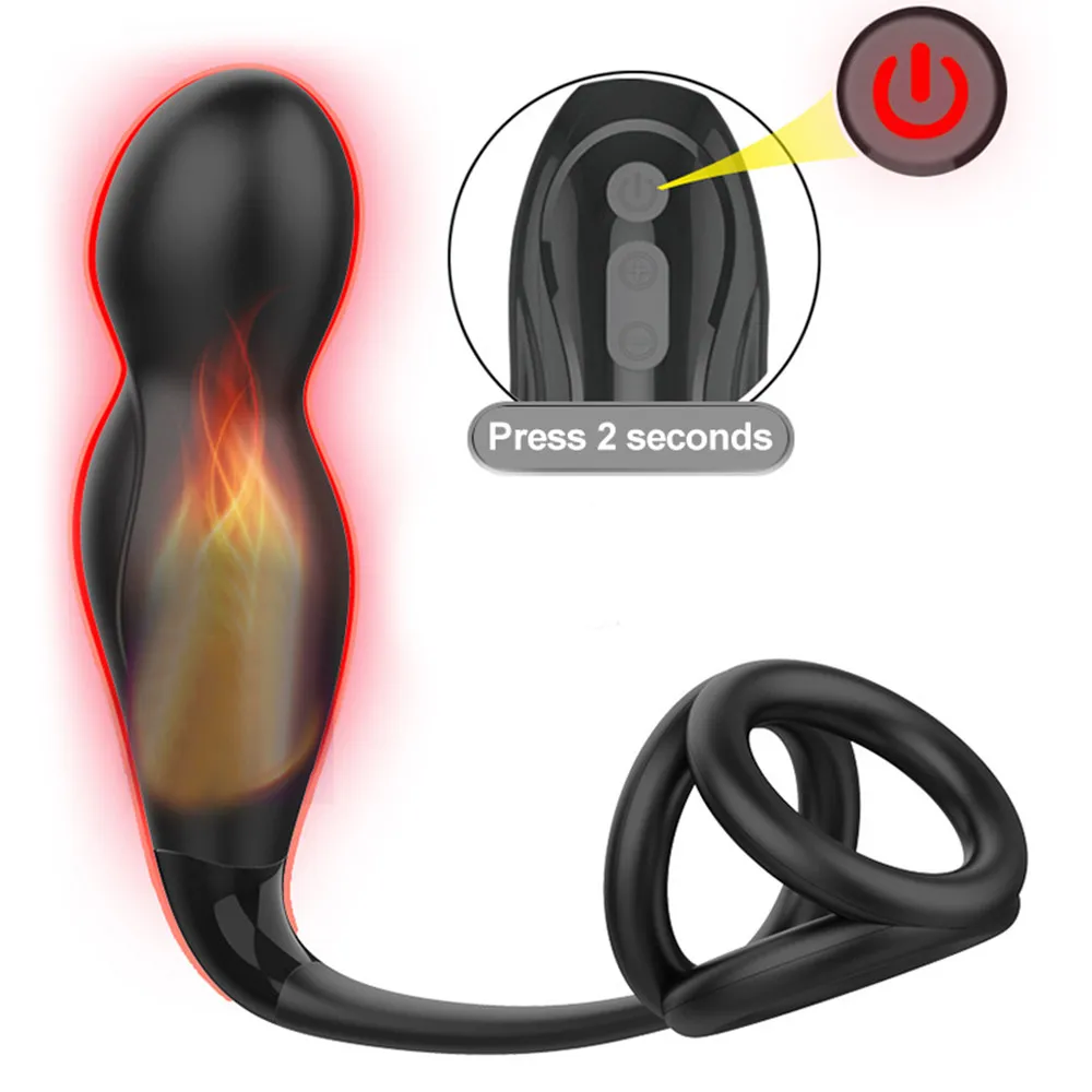 Silicone Male Masturbator Prostate Massage Anal Plug Stimulator Butt Sex Toys for Men Cock Ring Delay Erotic |