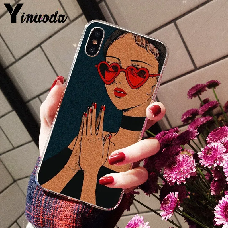Yinuoda поп комикс девушка и искусство красочные милые аксессуары для телефона