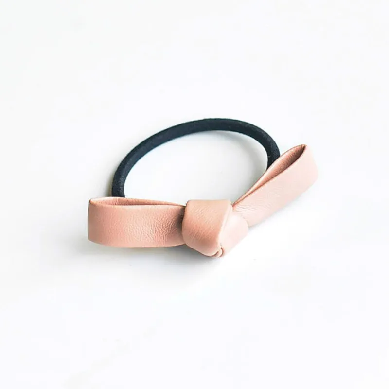 Hair headdress bow hair rope tie cortex ring rubber band Office simple accessories |
