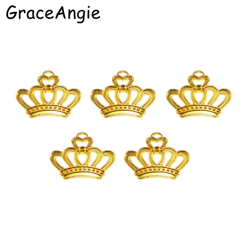 45 шт. подвеска в виде короны из Золотого Сплава | Украшения и аксессуары
