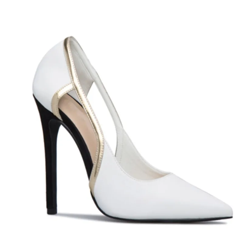 Sapatos Feminino весенние женские туфли лодочки с цветными блоками на высоком каблуке
