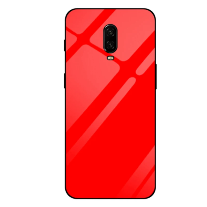 For Oneplus 6T case Gradient Tempered Glass Case 6 T 1+6T A6010 Silicone Frame Hard Back Cover Oneplus6T shell | Мобильные телефоны