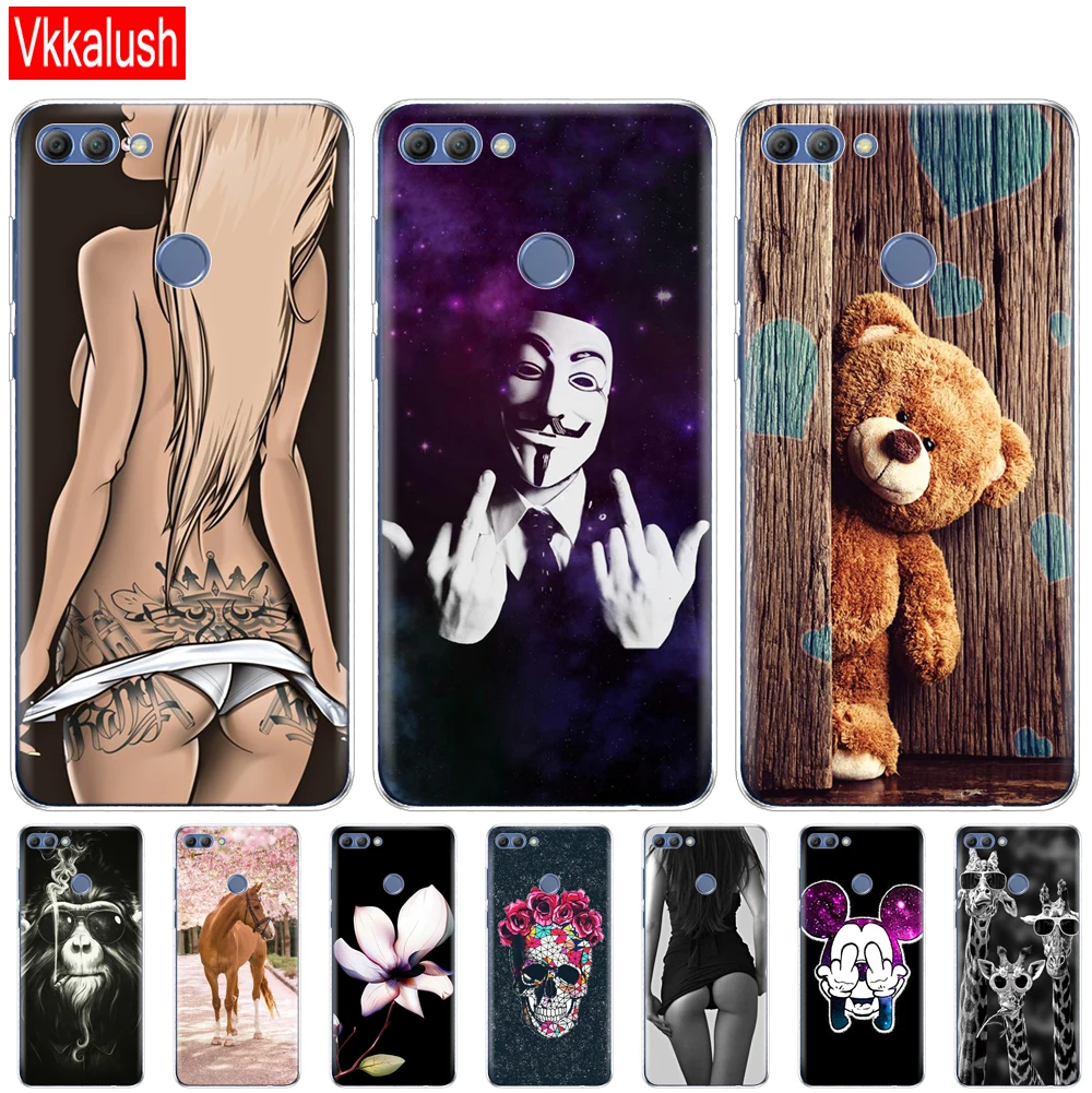 Чехол для телефона huawei P Smart Enjoy 7 S, Мягкий ТПУ силиконовый чехол на заднюю панель 360, полностью защитный прозрачный чехол с принтом