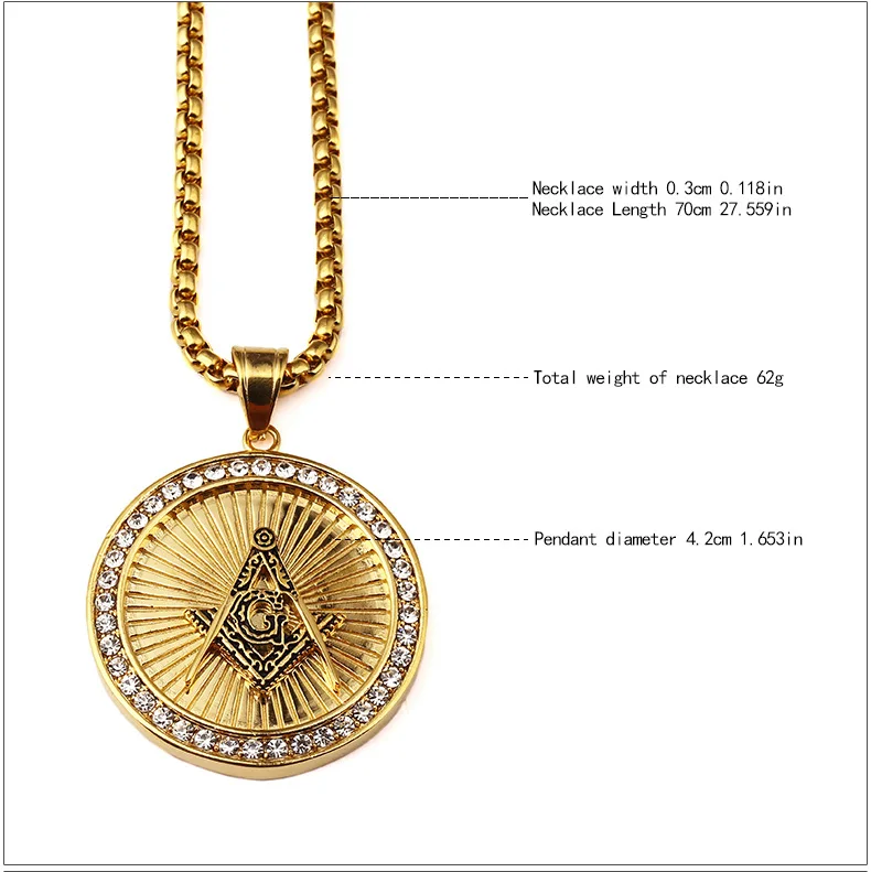 Geometric Circle Masonic Letter G Necklace Gold Pendant. | Украшения и аксессуары