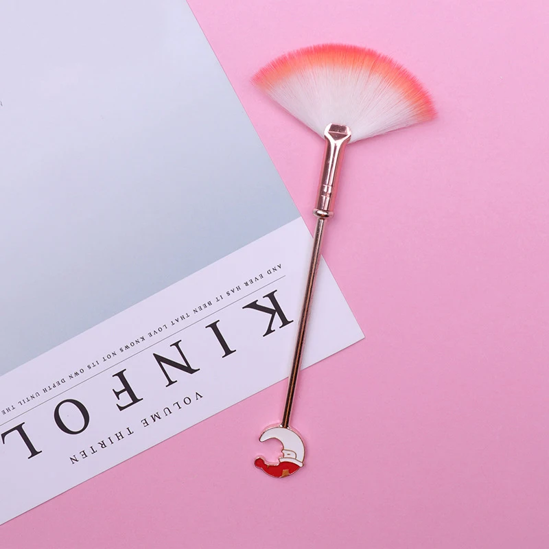 Набор кистей для макияжа в рождественском стиле 8 шт. Рассыпчатая кисть теней век