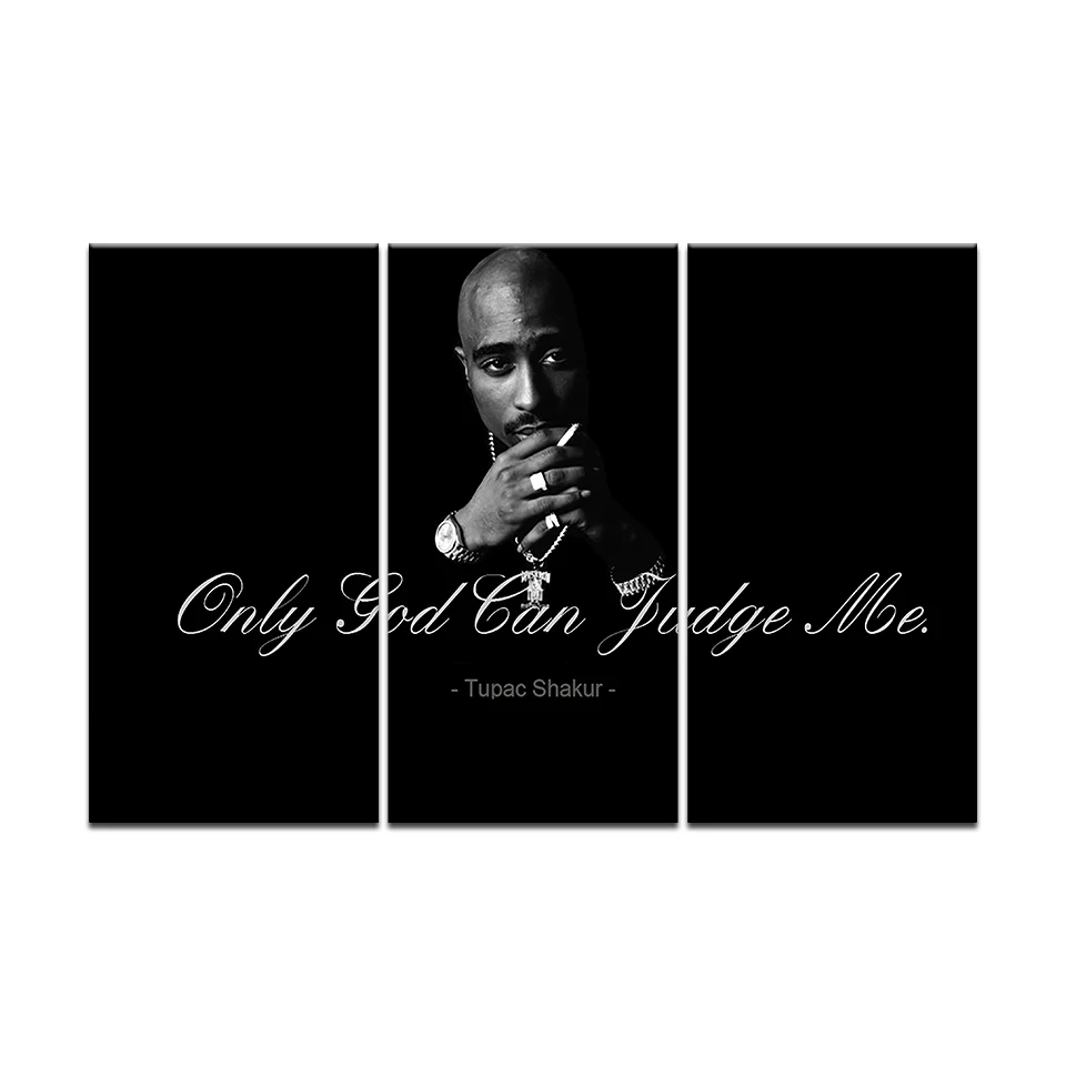 3 PCS Знаменитостей 2Pac Makaveli Tupac Amaru Shakur Современный домашний декор плакат картина настенное искусство HD печать живопись на холсте для гостиной - Цвет: 3 PCS