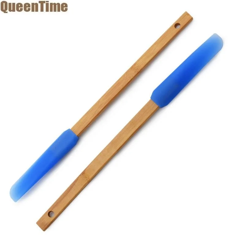 QueenTime лопатка с деревянной ручкой, силиконовый скребок, антипригарный распылитель для крема и масла, жаростойкие Креативные кухонные инструменты для выпечки
