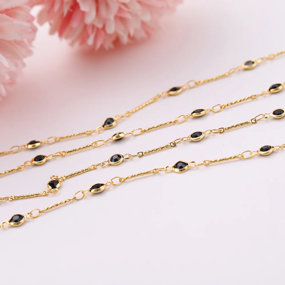 LIKGREAT 78 см черные хрустальные очки с цепочкой держатель для шеи женщин и мужчин