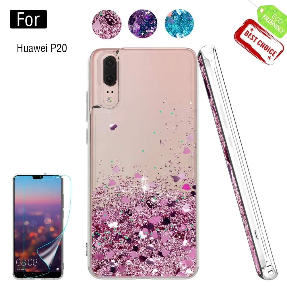 Чехол P20 с жидким блеском для Huawei Coque Pro Dynamic Quicksand Star мягкий чехол из ТПУ P20Pro Funda |