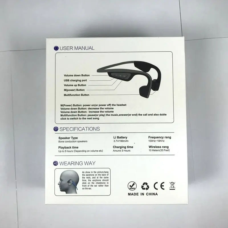 S.Wear LF-19 беспроводные стерео наушники костной проводимости Bluetooth Спортивная