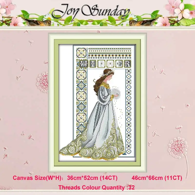 Winter angel Невеста зимний Ангел девочка Ворон-королева 11CT 14CT Набор для вышивки крестом DIY DMC Китайский Набор для вышивки крестом вышивка рукоделие домашний декор - Цвет: Winter angel