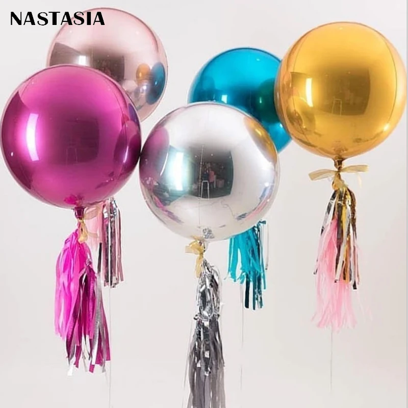 Шары из алюминиевой пленки NASTASIA 4D однотонные декоративные шары для вечерние