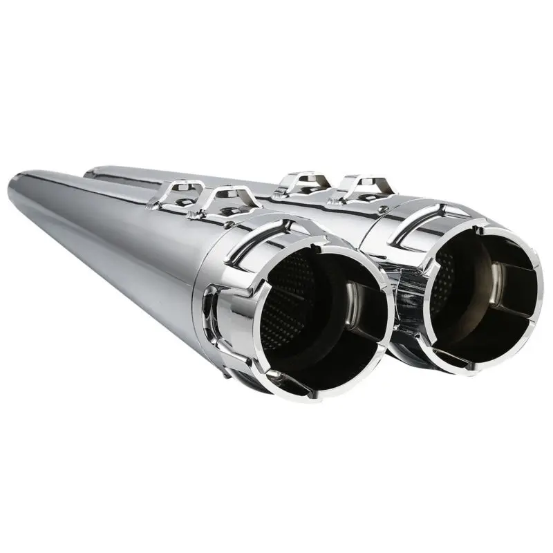 Хромированные матовые черные выхлопные трубы 4 &quotMegaphone для Harley Touring моделей Electra