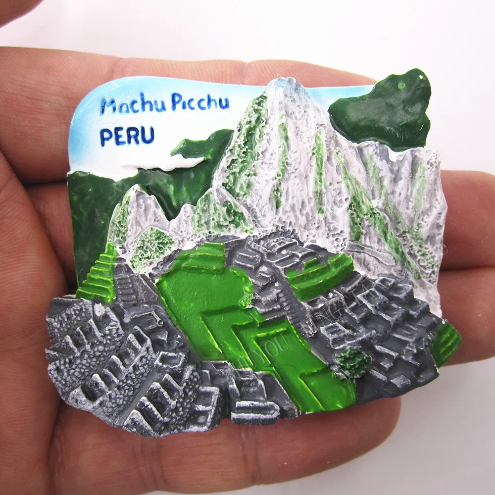 Peru Machu Picchu страна сувенир магнит на холодильник ручная роспись 3D смолы холодильник магнитная наклейка украшение дома аксессуары