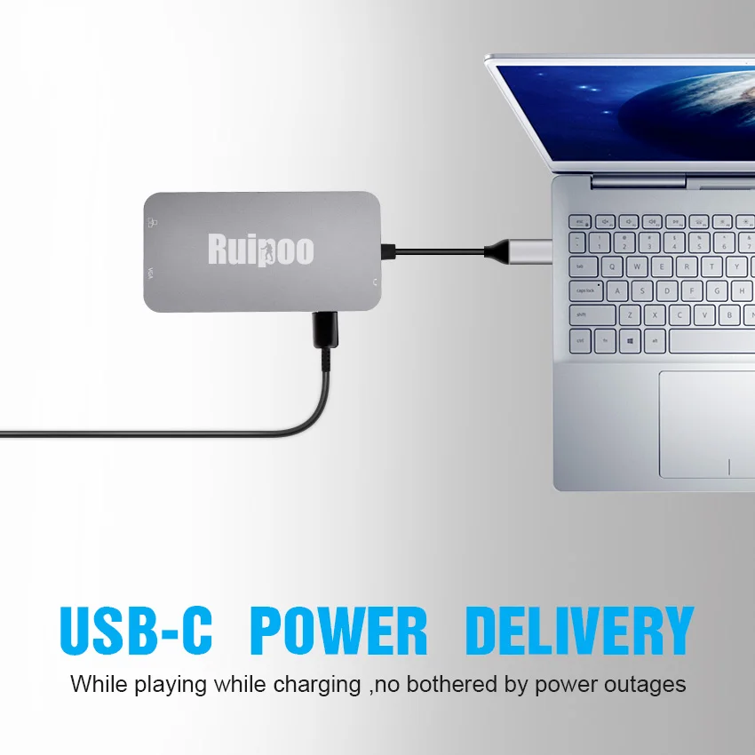 Thunderbolt 3 USB C концентратор тип-c к RJ45 VGA HDMI аудио многофункциональная док-станция для Macbook samsung S8 USB C концентратор адаптер