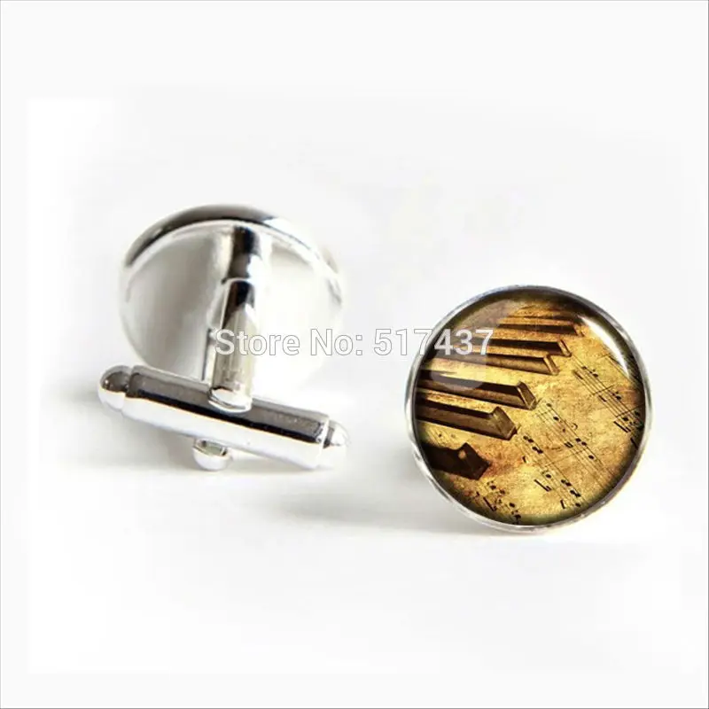 2017 Оптовая Продажа Винтаж Запонки в виде пианино фортепиано музыка запонки
