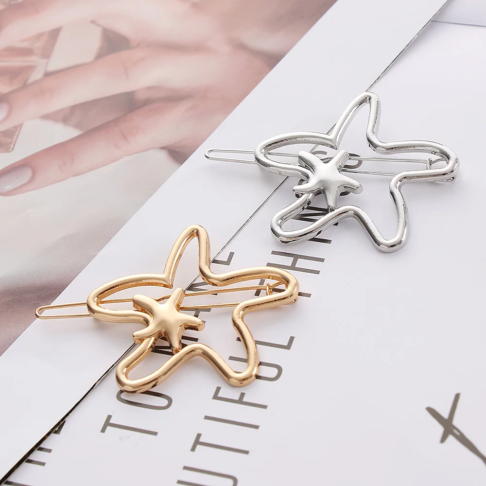 Женские Элегантные Заколки для волос со звездами морскими модные женские