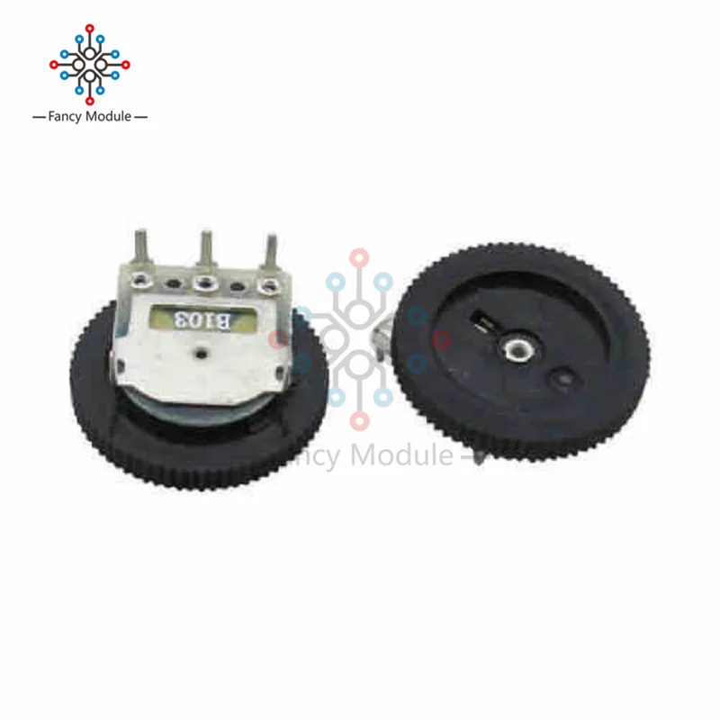 10 шт. B103 10K Ohm 3 контактный одиночный линейный циферблат колеса потенциометра 16 мм x