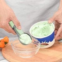 ice cream scoop with tpr material trigger spoon nonstick anti freeze plastic scoop for cookie ice cream fruit