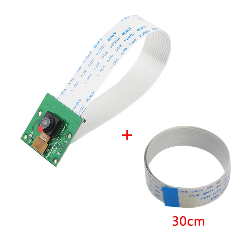 with whitecable 30cm Для камеры Raspberry Pi 1080 p 720 p Модуль камеры для Raspberry Pi 3 Model B+ 5Mp веб-камера для Raspberry Pi 2 Модель B кабель камеры - Цвет: with whitecable 30cm