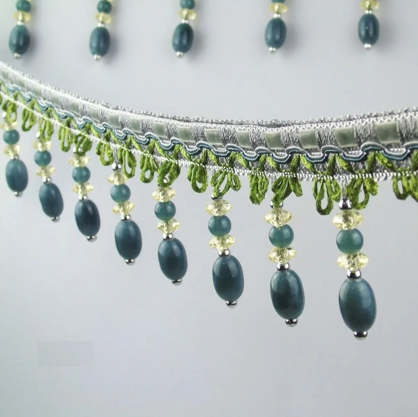 

Type-8 12Meter Rhinestone Bead Pendant Hanging Lace Trim Ribbon For Window curtains wedding Party Decorate Apparel Sewing DIY