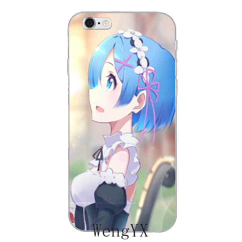Японское аниме милая девушка Rem Re Zero тонкий силиконовый мягкий чехол для телефона