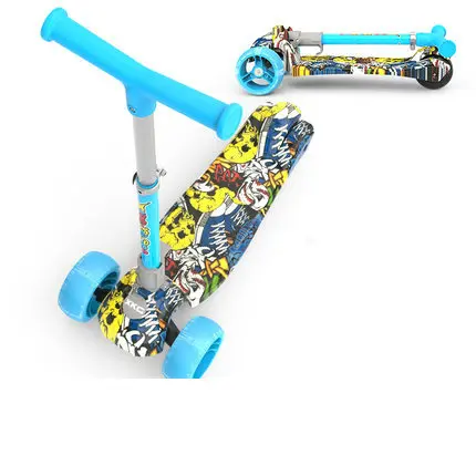 Children's scooter baby outdoor sport PU 3wheels golw disassembly Bodybuilding plastic height adjustable | Спорт и развлечения