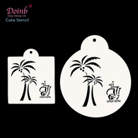 coconut tree boat tiramisu stencil for cake mold decoration baking moulds wall painting album embossing diy craft tool