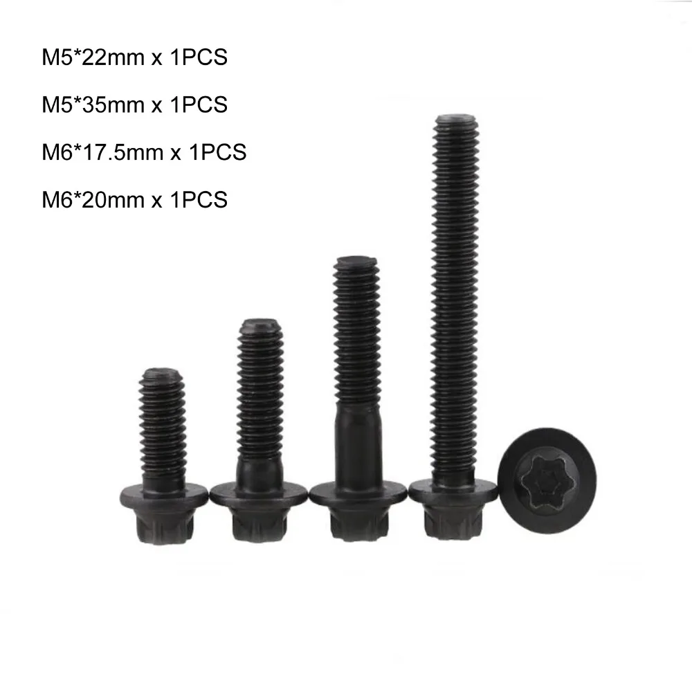 Фланцевые винты с шестигранной головкой 4 шт. M5 M6 Torx комплект фланцевые