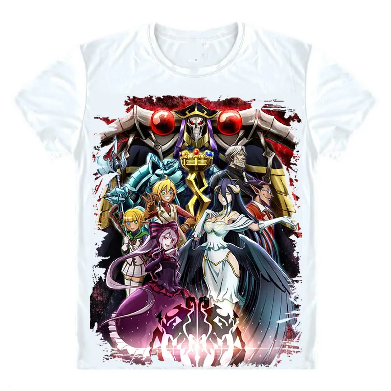Футболки Overlord рубашки с коротким рукавом аниме Ainz Ooal Dress Ainzu Ру Goun Momonga Momon темный
