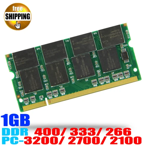 Память DDR1 PC 3200 2700 2100 / DDR 400 333 266 МГц 1 ГБ 200 контактов для ноутбука Sodimm